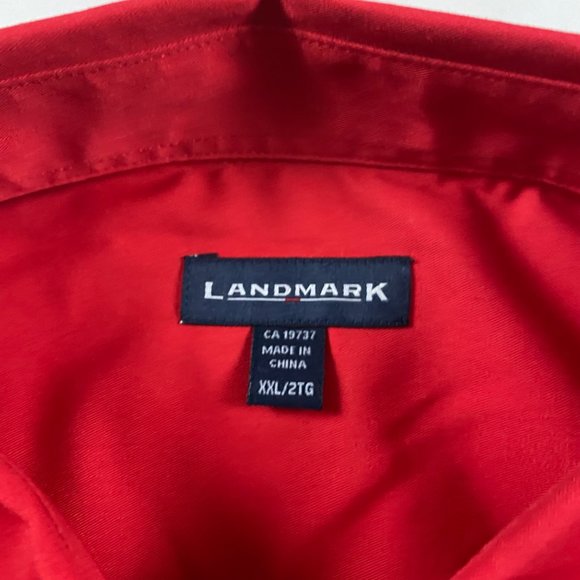 NWT Caterpillar CAT The Rental Store Button Down Shirt Mens 2XL Red Cotton XXL - Picture 6 of 13